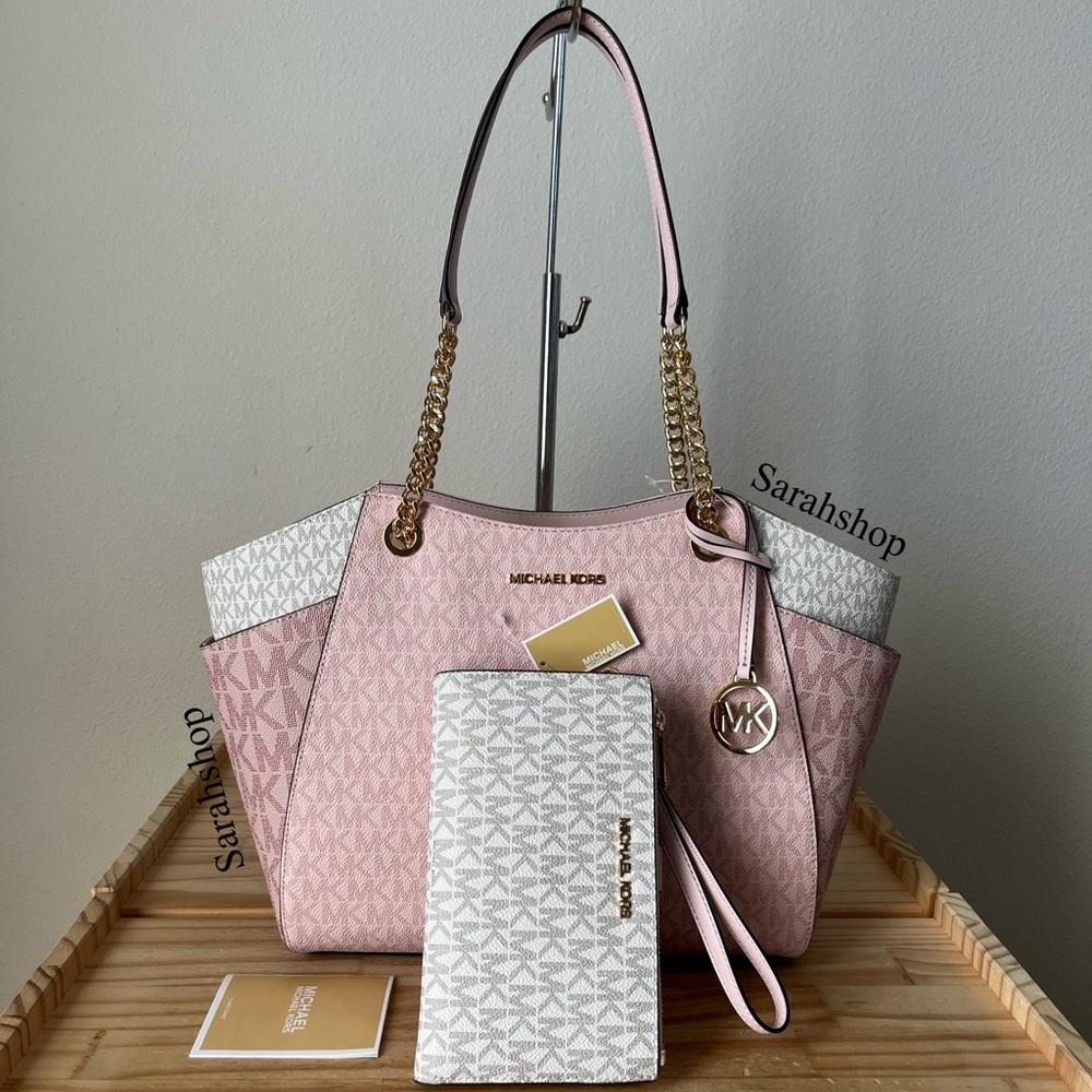 🌼Michael Kors Jet Set Travel Large Chain Shoulder Tote Set - Picture 2 of 16